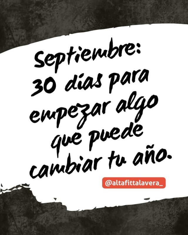 🍂💪 Septiembre: 30 días para empezar algo que puede cambiar tu año.

No necesitas esperar al próximo lunes. Ni al mes que viene. Y mucho menos a enero.

A veces, todo lo que necesitas es decidir que hoy puede ser un buen día para empezar. Volver a entrenar, probar una actividad diferente, ganar fuerza, recuperar un hábito que habías dejado o simplemente dedicarte un poco más de tiempo. 🧡

No sabemos dónde estarás dentro de unos meses, pero sí sabemos una cosa: todo lo que hagas hoy suma para llegar hasta allí.

Este septiembre, empieza por ti. Nosotros ponemos el lugar, el equipo y las ganas de acompañarte. 😉

☎️ 925 054 719
📧 talavera@altafit.es
📍 C/ Santa Sabina, 3. Talavera de la Reina

#AltafitTalavera #Altafit #Septiembre #NuevosComienzos #EmpiezaHoy #Entrenamiento #Constancia #NuevosHábitos #VidaActiva #GymTalavera #TalaveraDeLaReina #Motivación #EntrenaPorTi